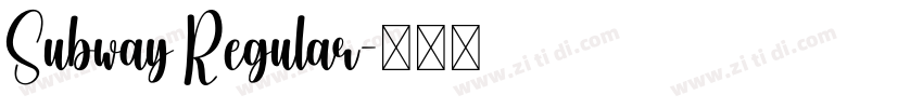 Subway Regular字体转换